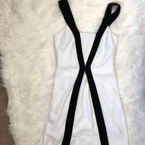 White House Black Market White and Black Dress